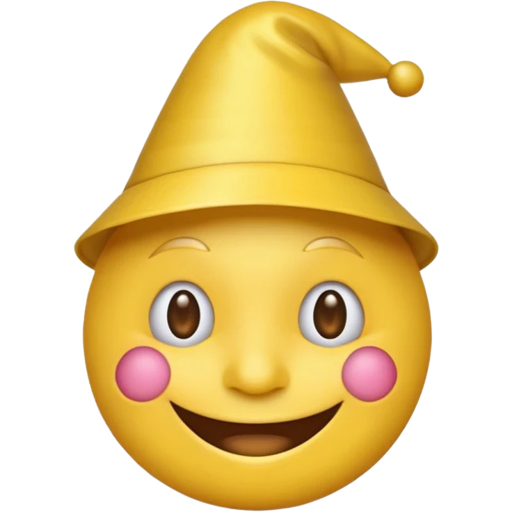 2026 happy new year yellow faced emoji with a 2026 party hat emoji