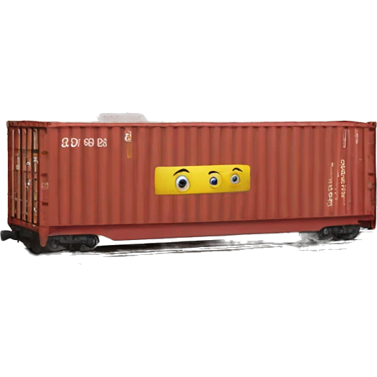 train with cargo container emoji