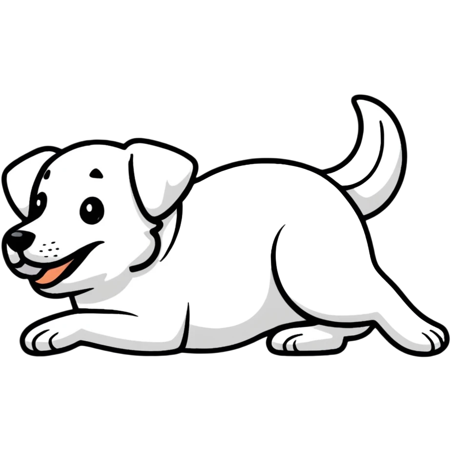 Laughing dog rolling on floor emoji
