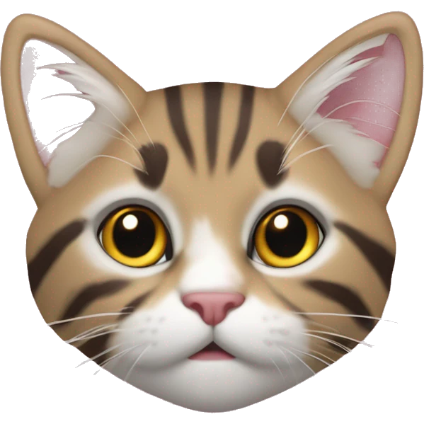 рыжая кошка с розовым сердцем  emoji
