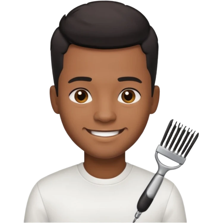 black male hairdresser emoji