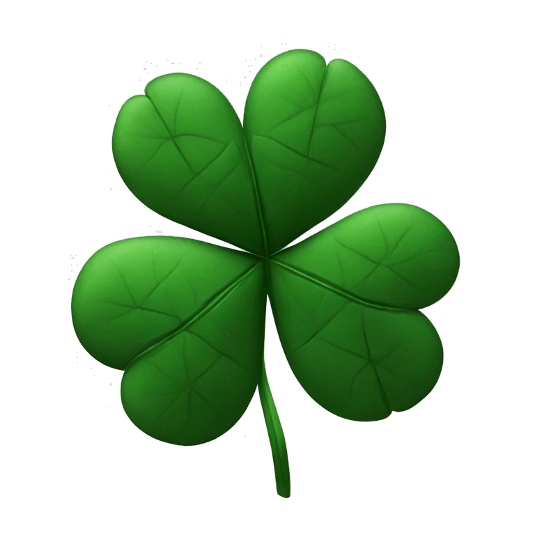 black five leaf clover emoji