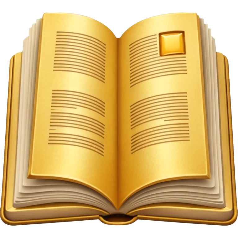 open book with completely empty golden pages emoji
