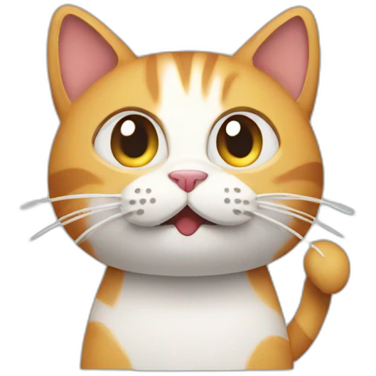 animated cat emoji in paper emoji