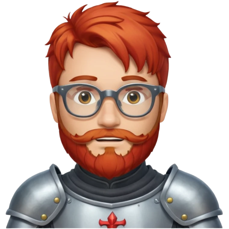 knight's with glasses with  red beard emoji