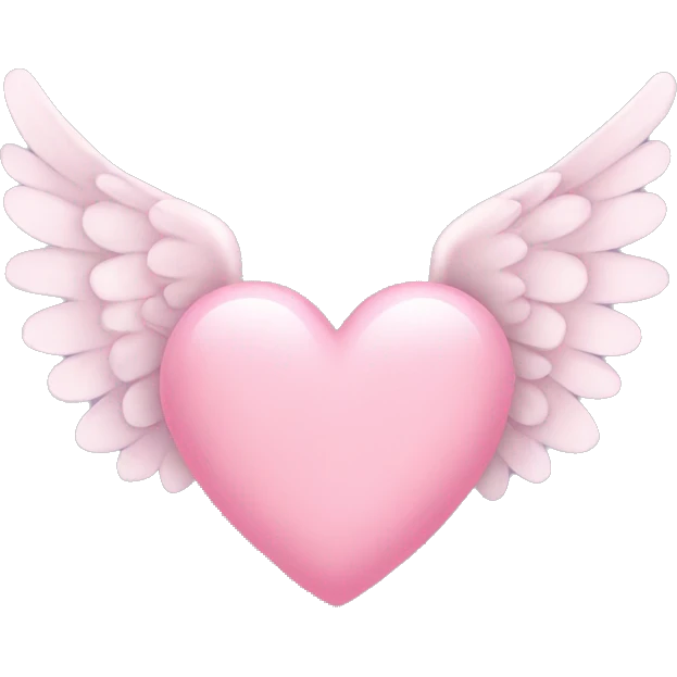 Baby pink heart with wings emoji