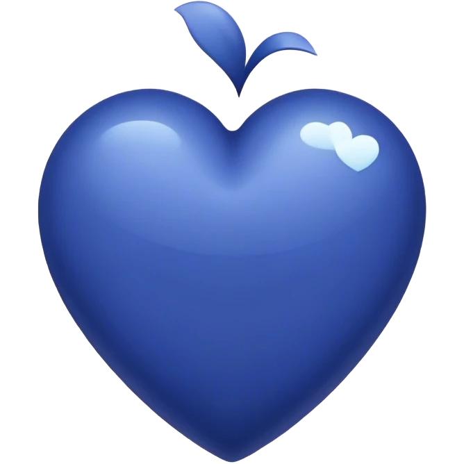 Indigo colour heart  emoji