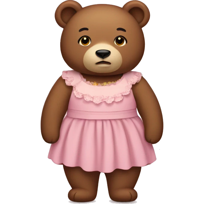 Bear in dress emoji