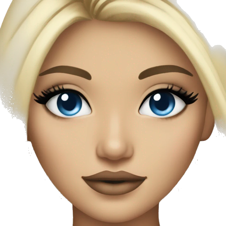 blonde kylie jenner with blue eyes emoji