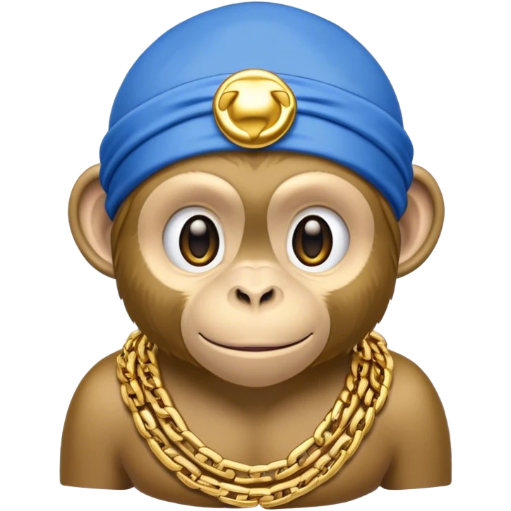 monkey with gold chain and durag emoji