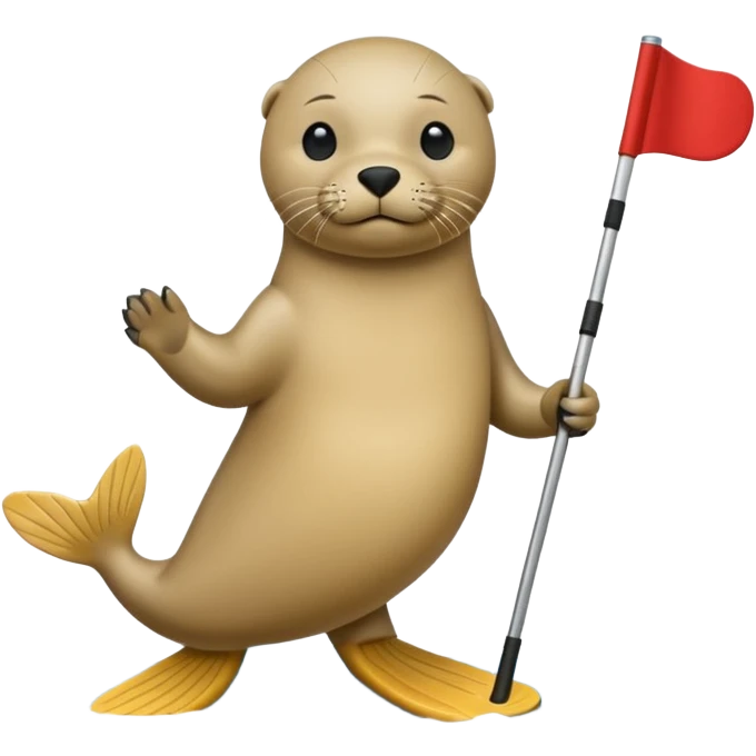 Seal golfing emoji