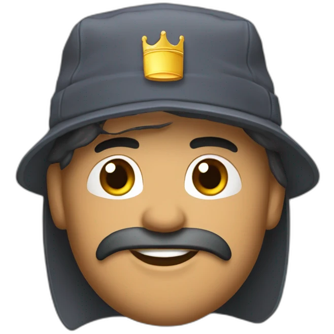 gorra con la palabra REY emoji