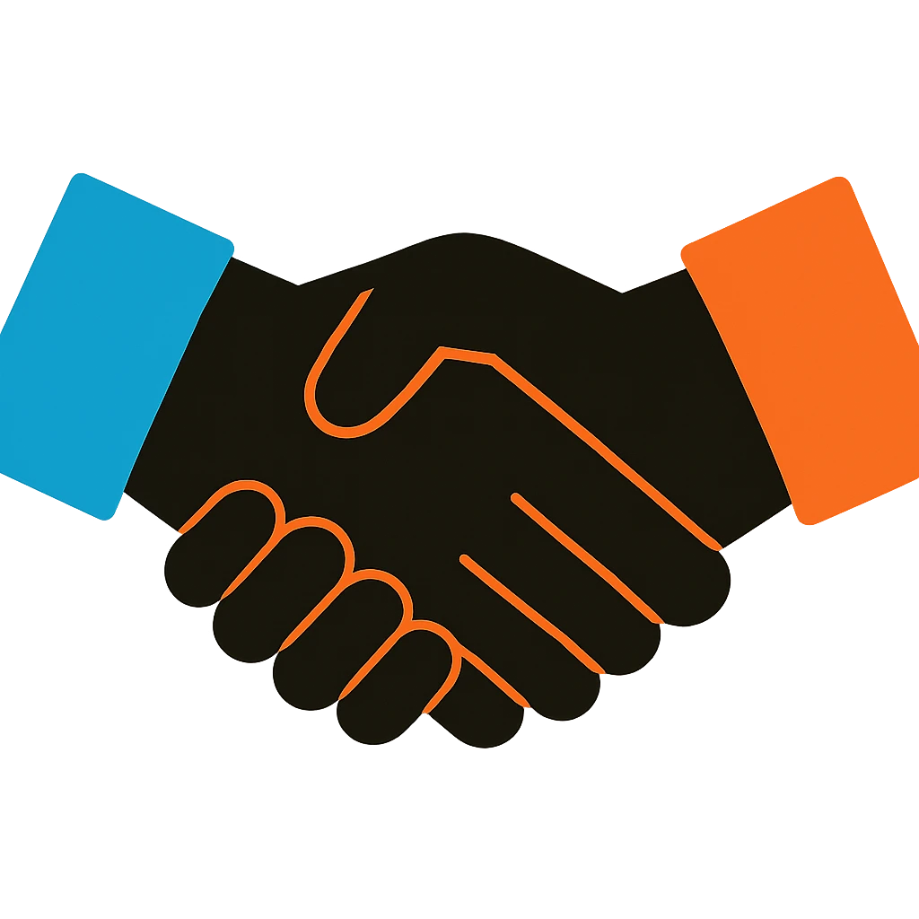 two black hands shaking, vibrant cartoon style emoji