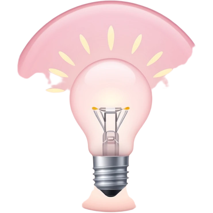 light pink light, minimal design emoji