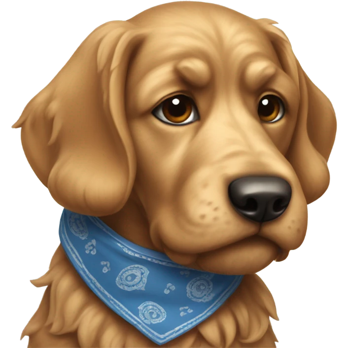 Doodle dog with bandana emoji