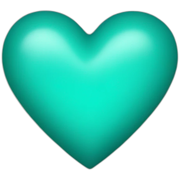 Teal heart emoji