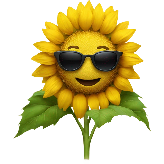 Sunflower wearing sunglasses emoji
