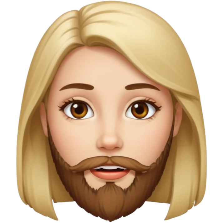 Female with 
beard emoji