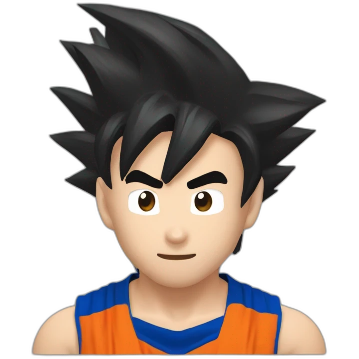 Goku y Messi riéndose emoji