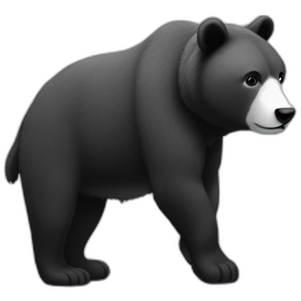 Oso perezoso colgando de una rama a blanco y negro emoji