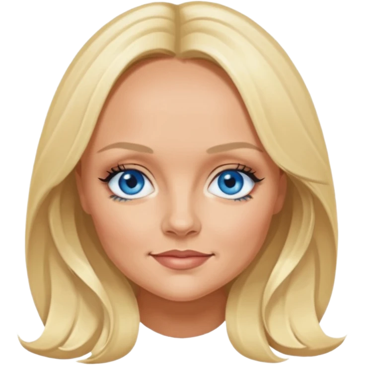 Emma Bunton with blue eyes emoji