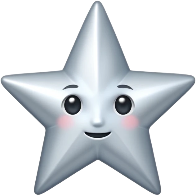 Silver bright star emoji