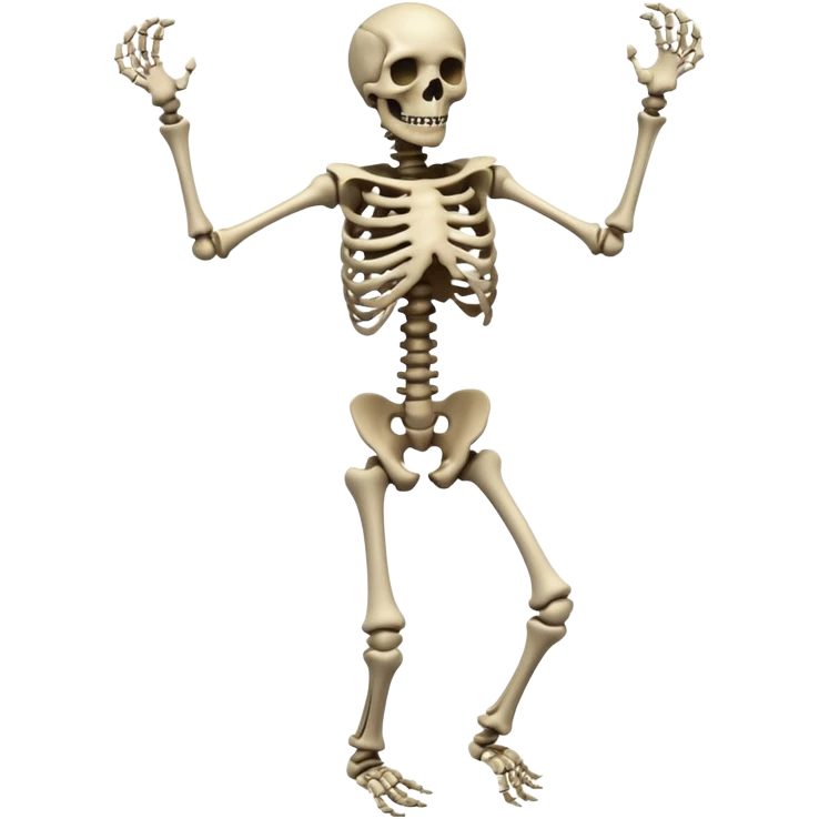 horror skeleton full body dead dancing with poison emoji