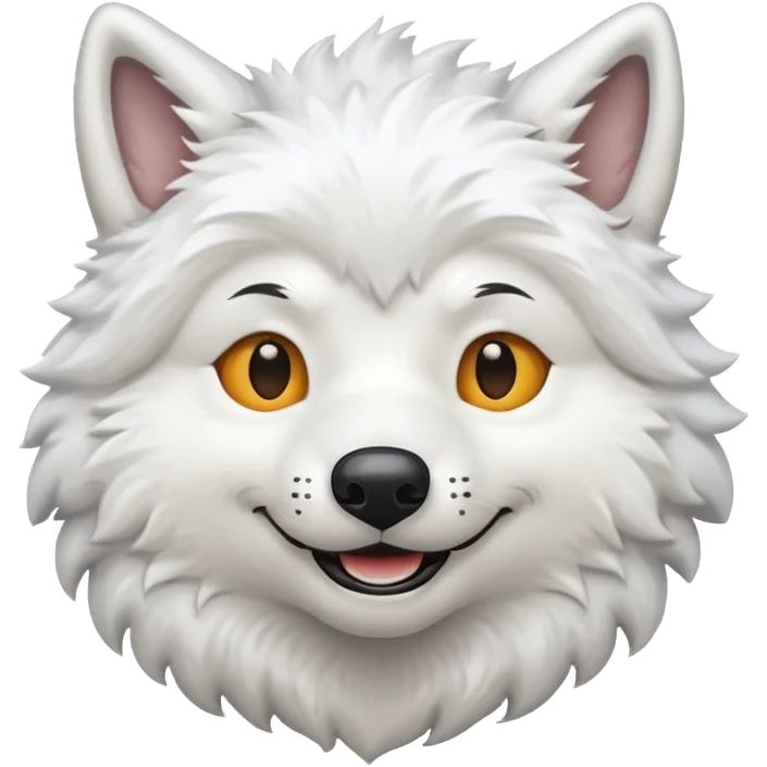 snow Wolf smile,  emoji