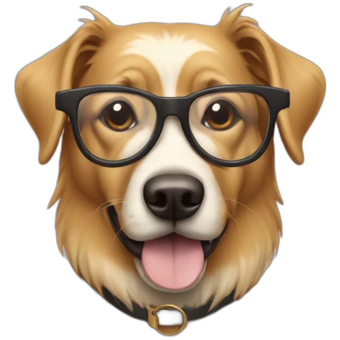 Dogs in glasses emoji