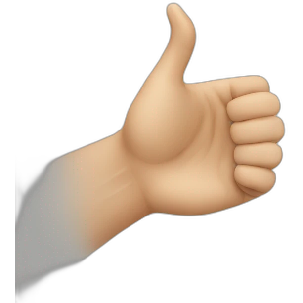 Human hand up emoji