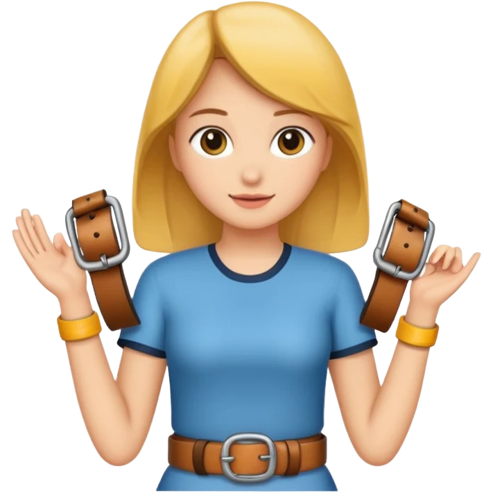 belt in girl hand emoji