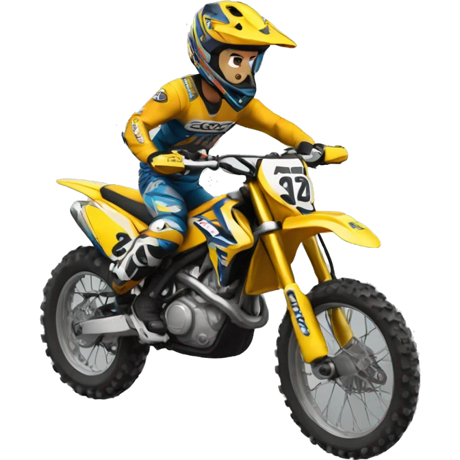 David sur sa motocross  emoji