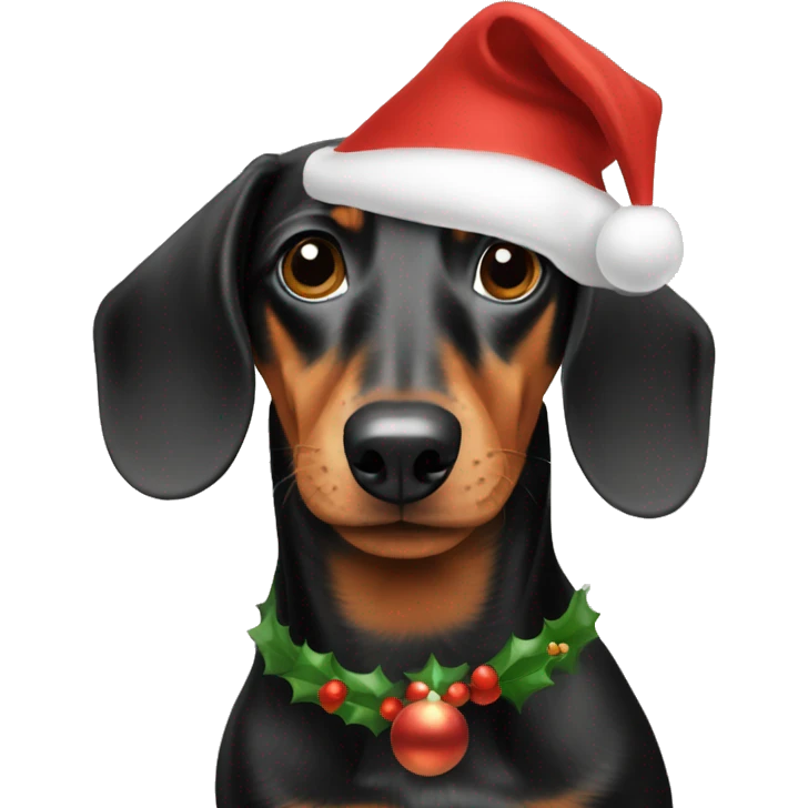Dachshund christmas  emoji