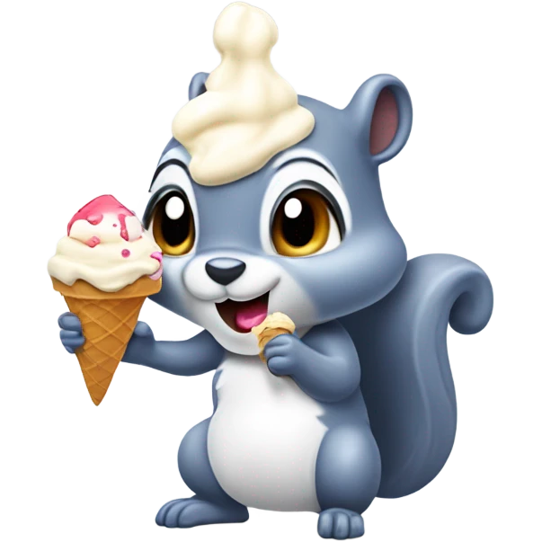 squirrel eating ice cream emoji