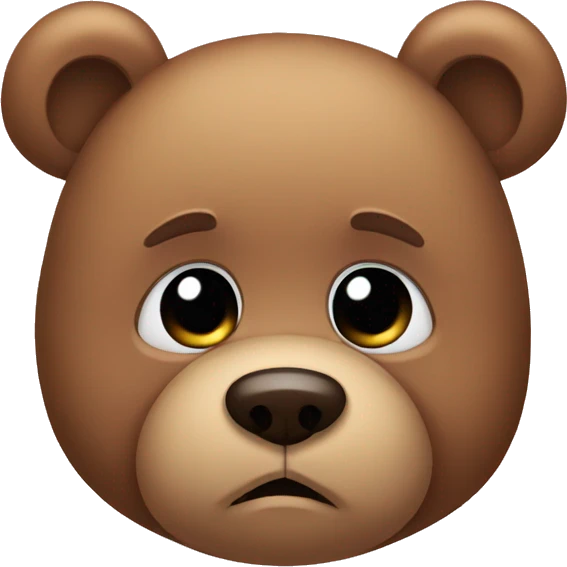 sad cute teddy bear emoji