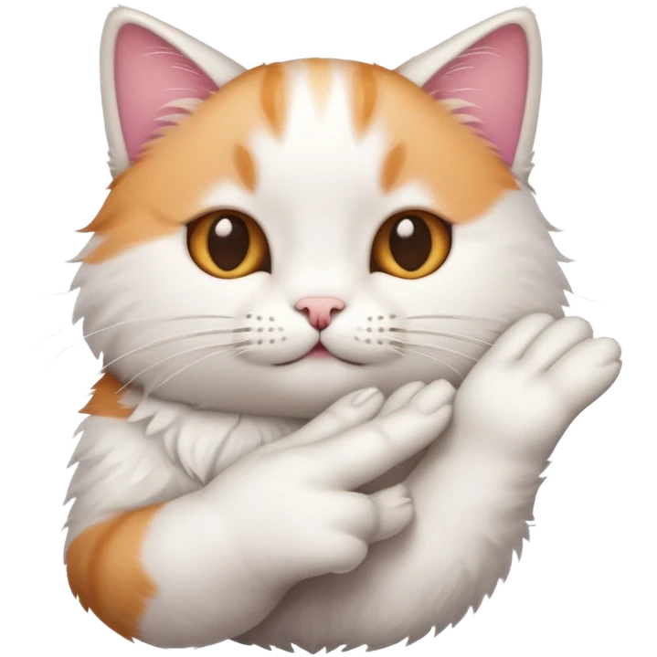 Finger in cat emoji