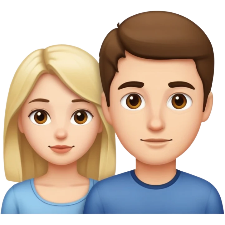 Girl with guy behind  emoji
