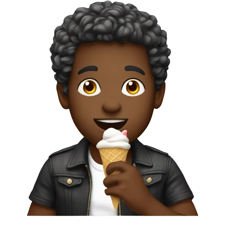 Jackson eating icecream  emoji