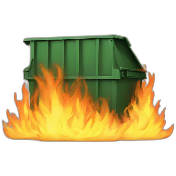 dumpster fire emoji
