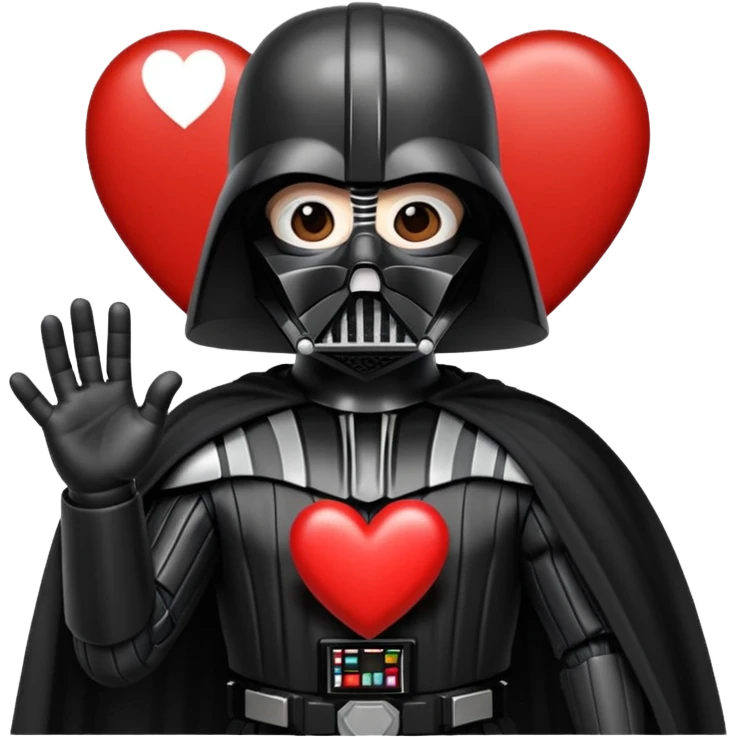 darth vader making a heart emoji