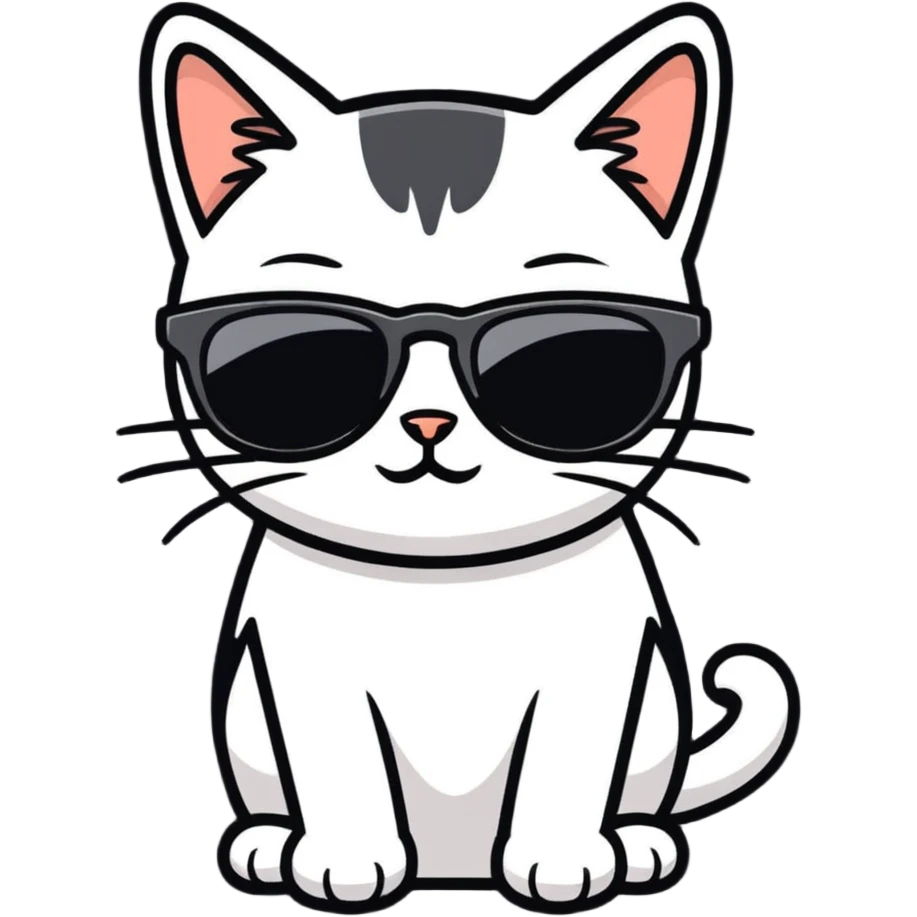 Cat with sunglasses emoji