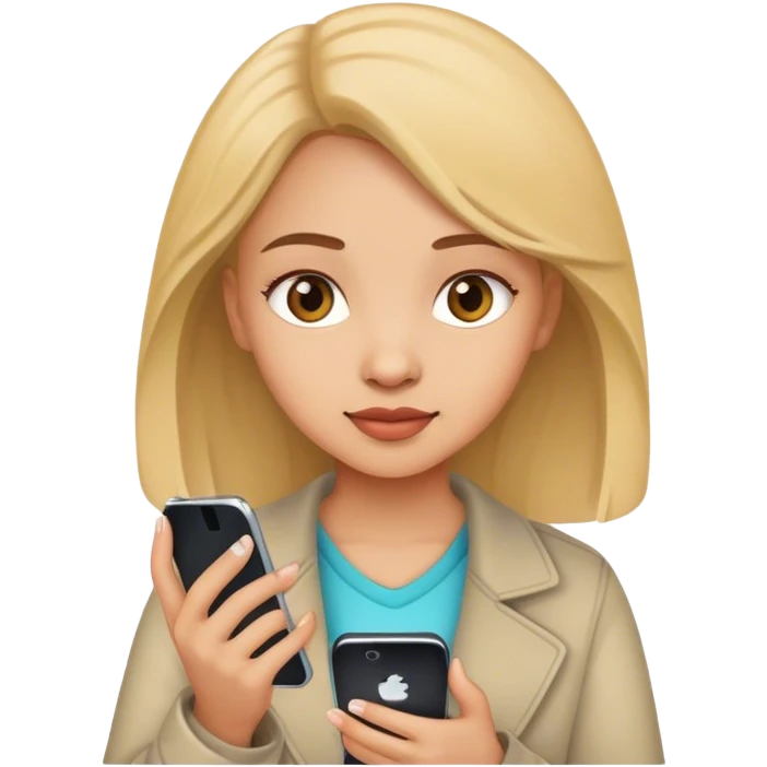 Girl eith Phone  emoji