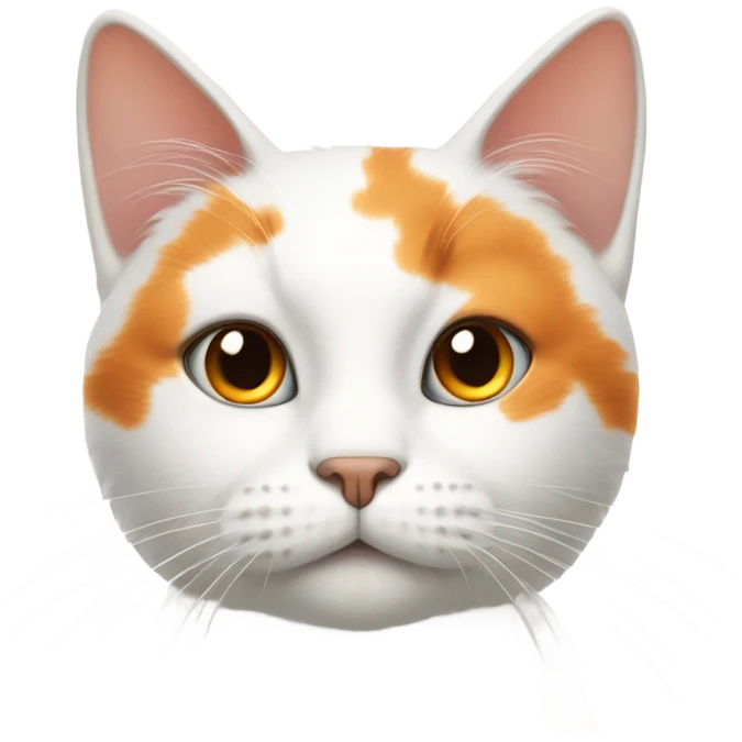 White cat with orange spots emoji