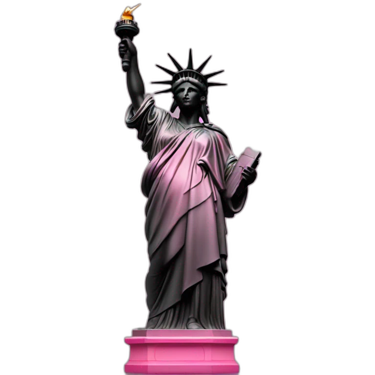 Black pink Statue of Liberty emoji