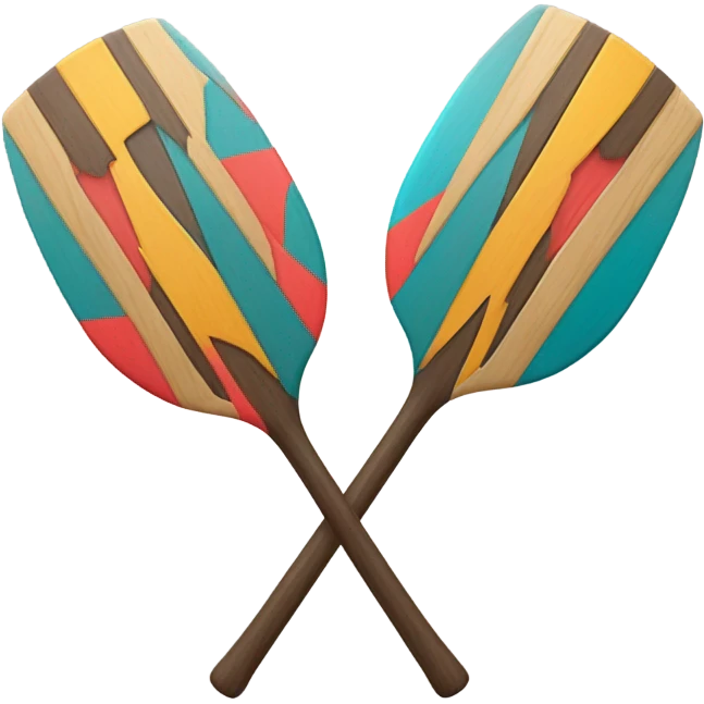 Two overlapping paddles crossed together emoji