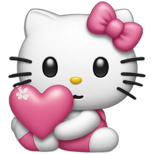 Hello kitty giving a kiss  emoji