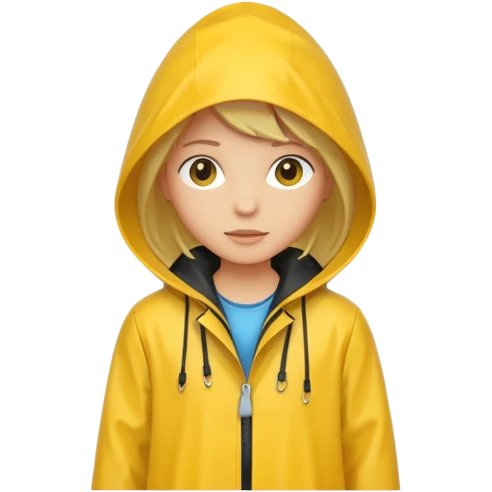 yellow raincoat, just rain coat emoji