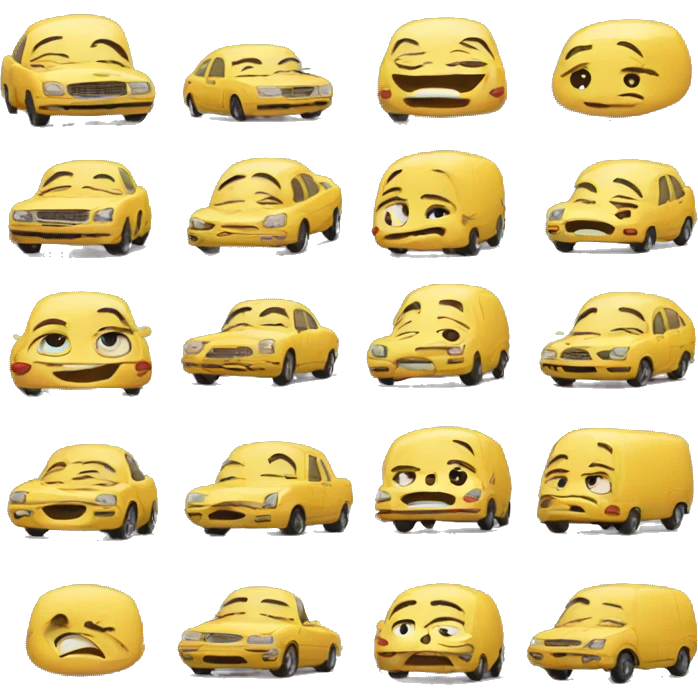 automobile emotion crying emoji