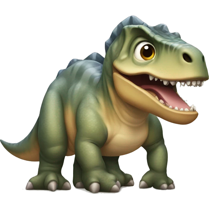 Dinosaurio orinando emoji