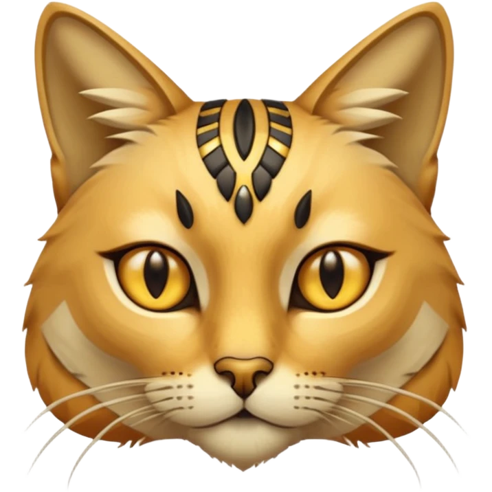 Face of Egyptian Cat in game pixelized style emoji